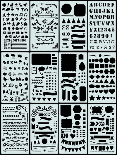 ESSENTIALS DOTTED JOURNAL STENCIL SET