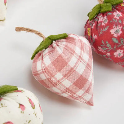 FABRIC STRAWBERRIES IN  BASKET