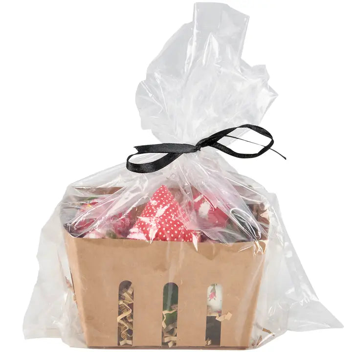 FABRIC STRAWBERRIES IN  BASKET