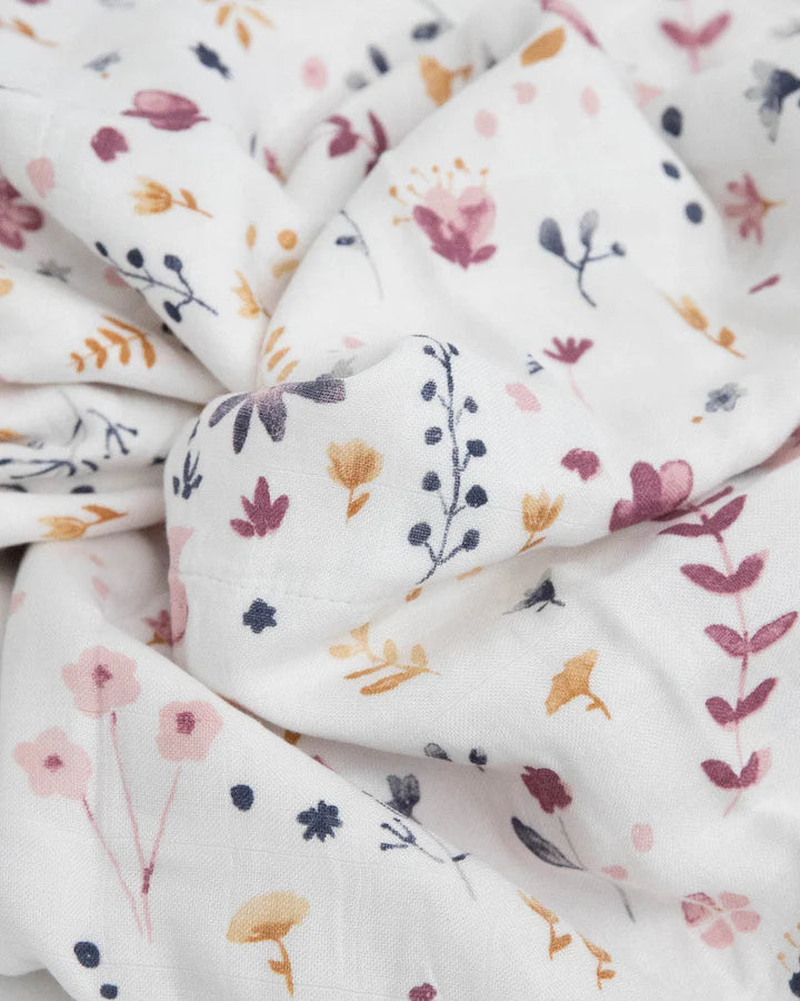 DELUXE MUSLIN BABY QUILT - FAIRY GARDENS