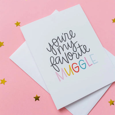 FAVORITE MUGGLE FRIENDSHIP LOVE GREETING CARD