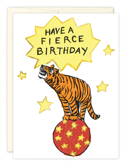 FIERCE TIGER BIRTHDAY CARD