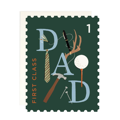 FIRST CLASS DAD CARD