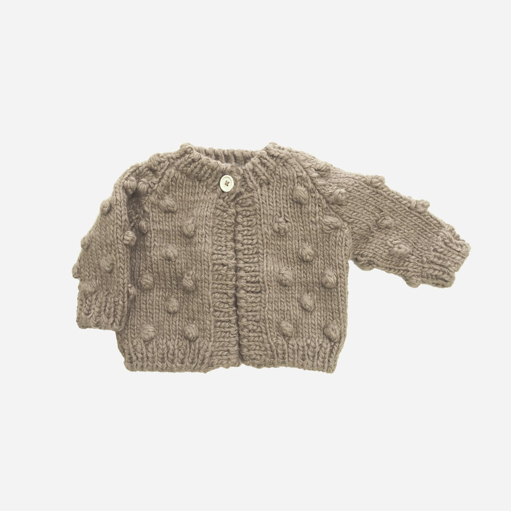 POPCORN CARDIGAN, FLAX