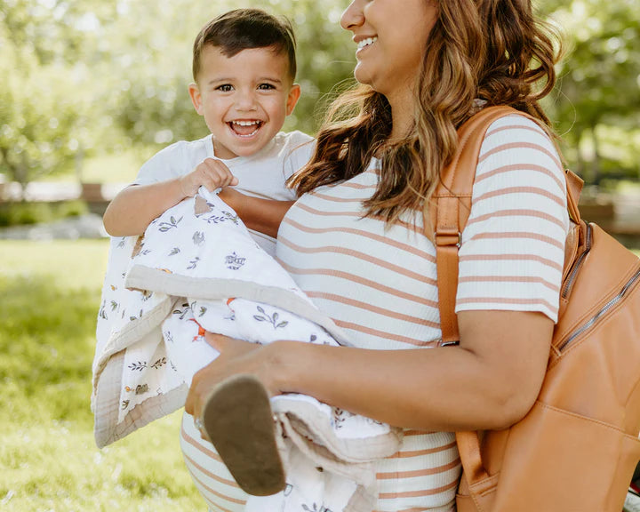 Cotton Muslin Baby Quilt - Forest Friends