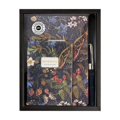 FOREST FLOWERS - 3 PIECE NOTEBOOK AND PEN SET