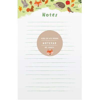 FOREST ANIMALS NOTEPAD