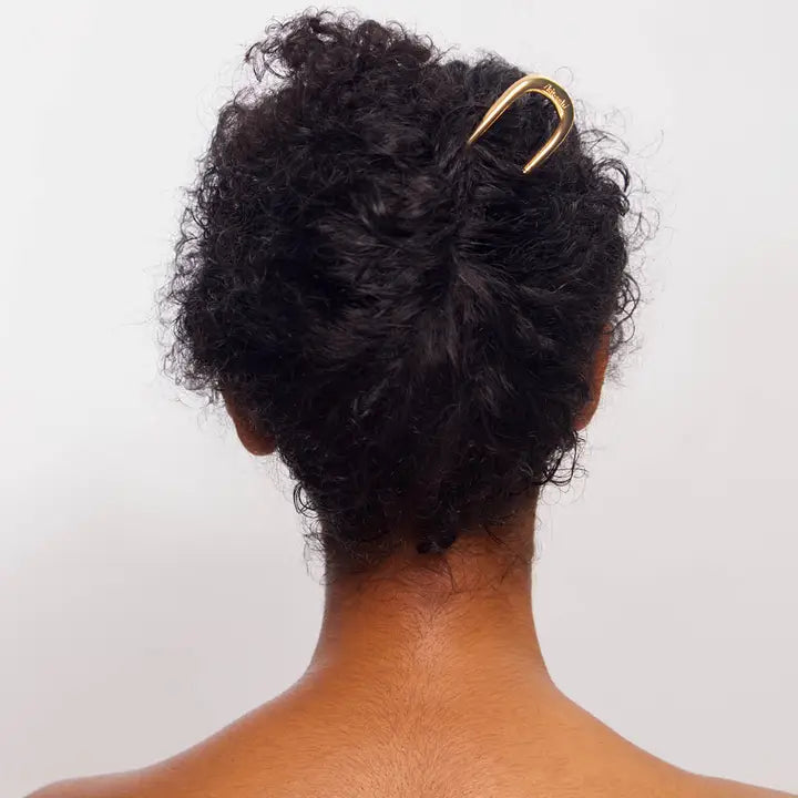 METAL FRENCH HAIR PIN - GOLD