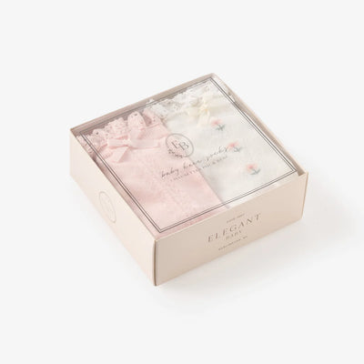 Floral Knee-high Non Slip Baby Socks 2pk