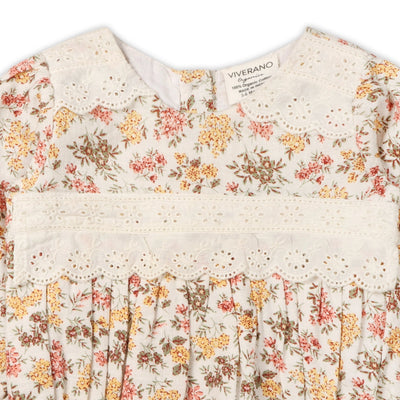 Florecita Floral Baby Romper & Headband Set - Organic Cotton