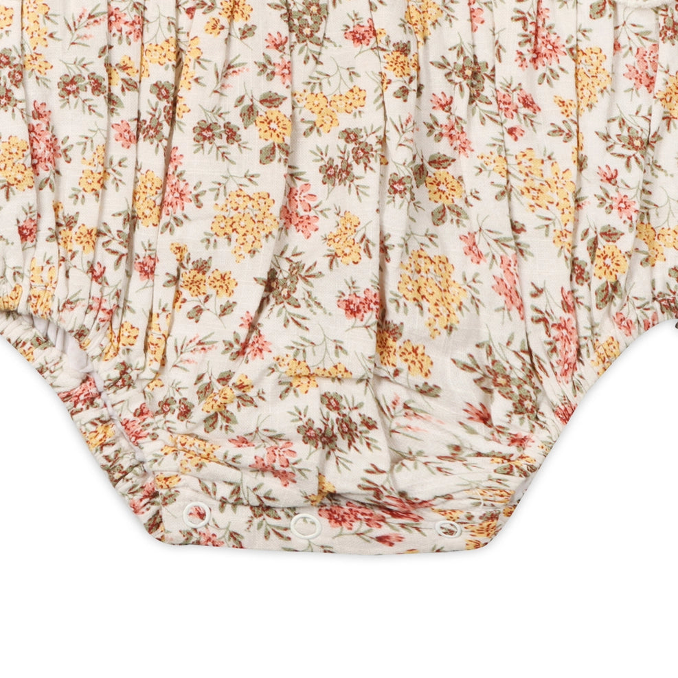Florecita Floral Baby Romper & Headband Set - Organic Cotton