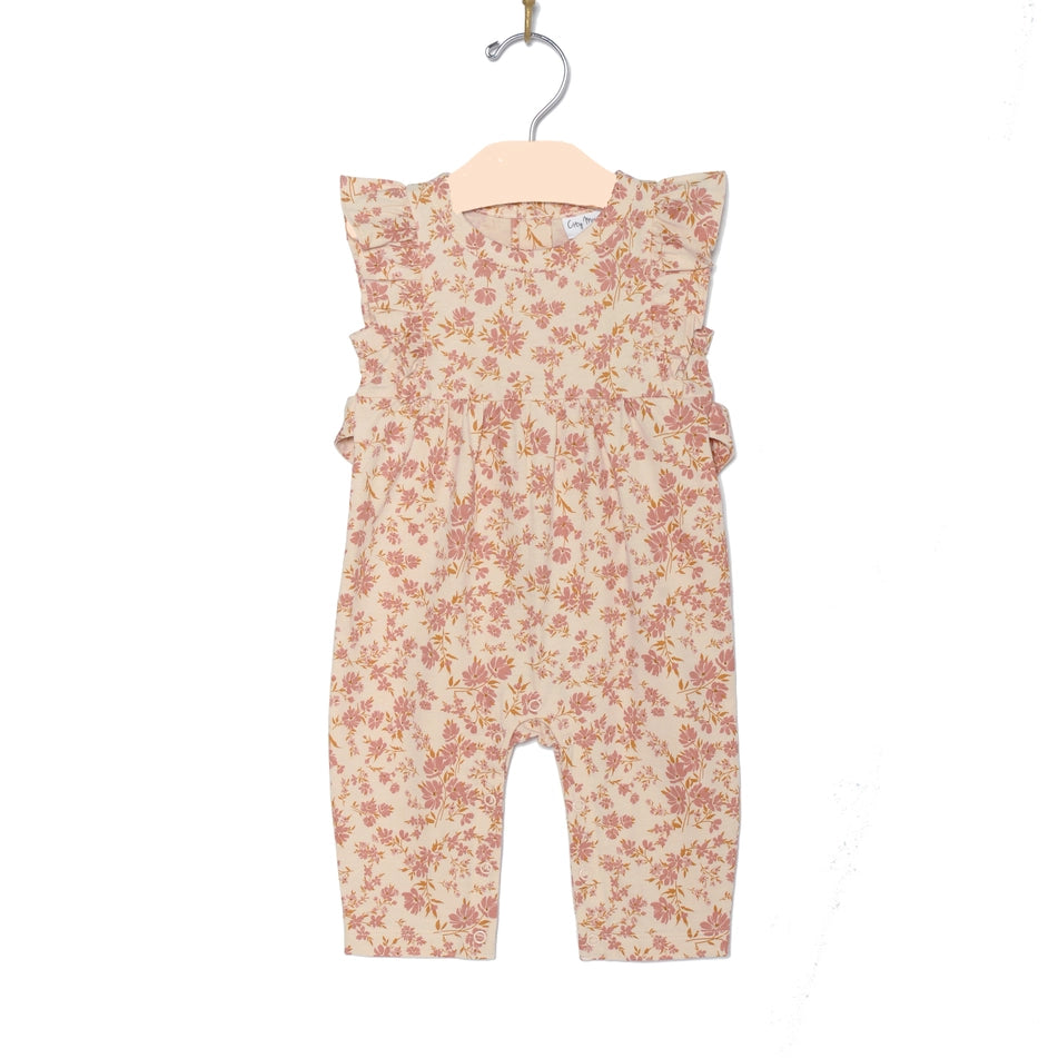 Flutter Long Romper - Blush Floral