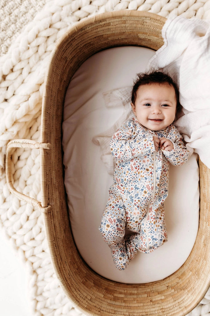 Footed Zip Romper - Mountain Meadow