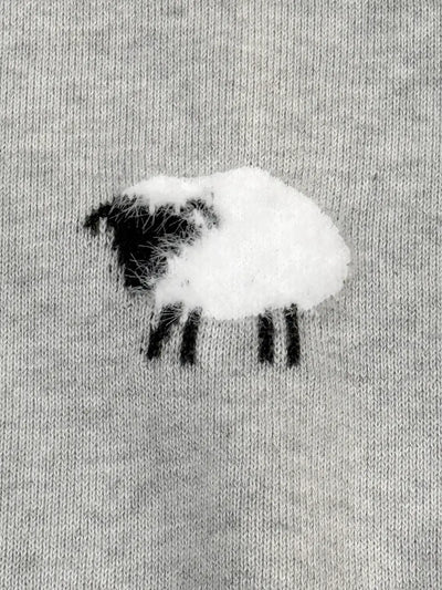 Furry Sheep 3D Jacquard Sweater Knit Baby Jumpsuit
