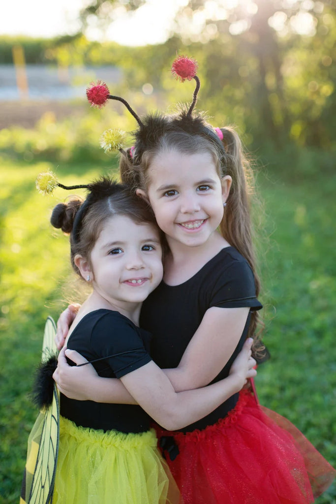 GLITTER BUMBLEBEE TUTU WITH WINGS AND HEADBAND, SIZE 4-6