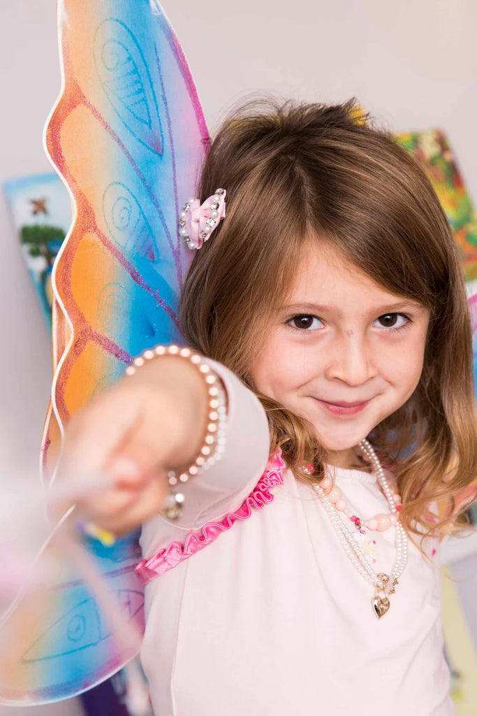 GLITTER RAINBOW WINGS, MULTI/ FUCHSIA