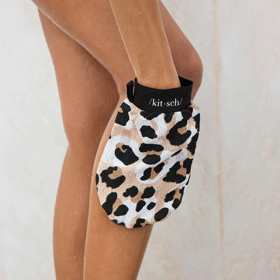 ECO-FRIENDLY EXFOLIATING GLOVE - LEOPARD