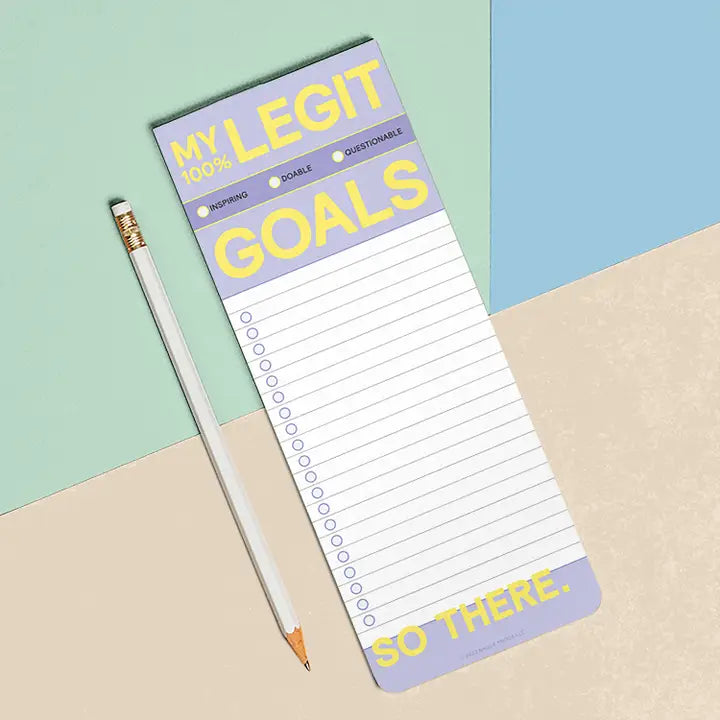 FINAL SALE - MY LEGIT GOALS MAKE-A-LIST PAD