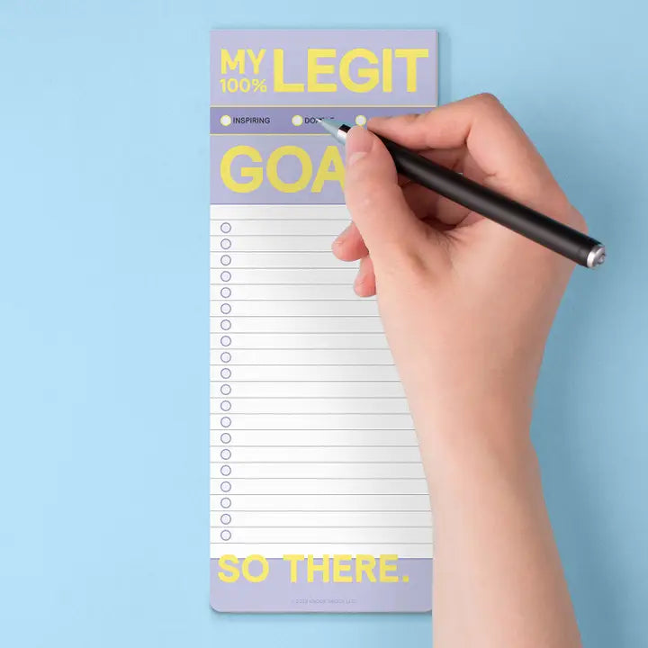 FINAL SALE - MY LEGIT GOALS MAKE-A-LIST PAD