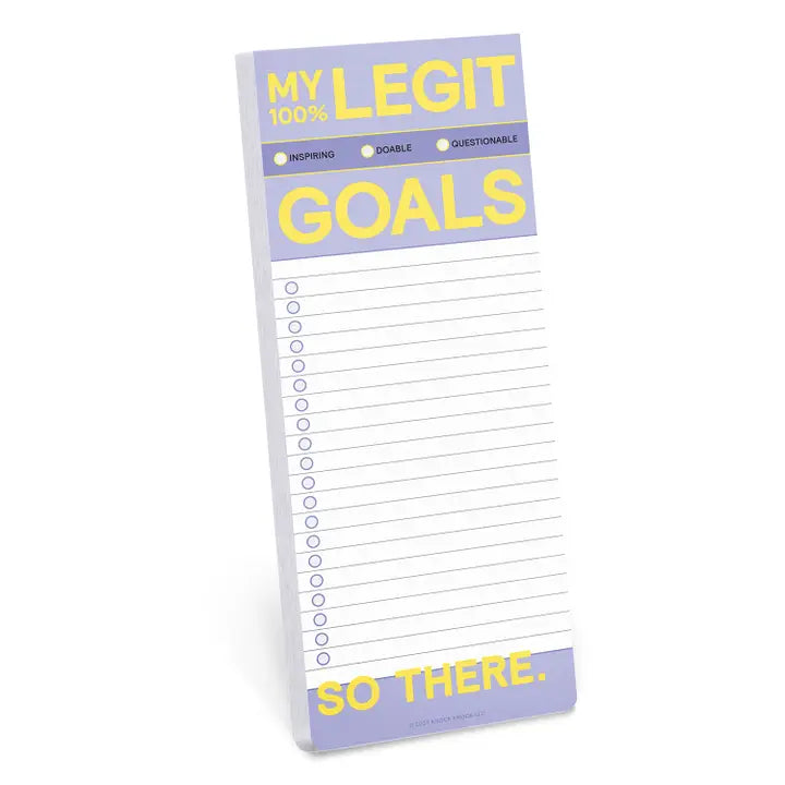 FINAL SALE - MY LEGIT GOALS MAKE-A-LIST PAD