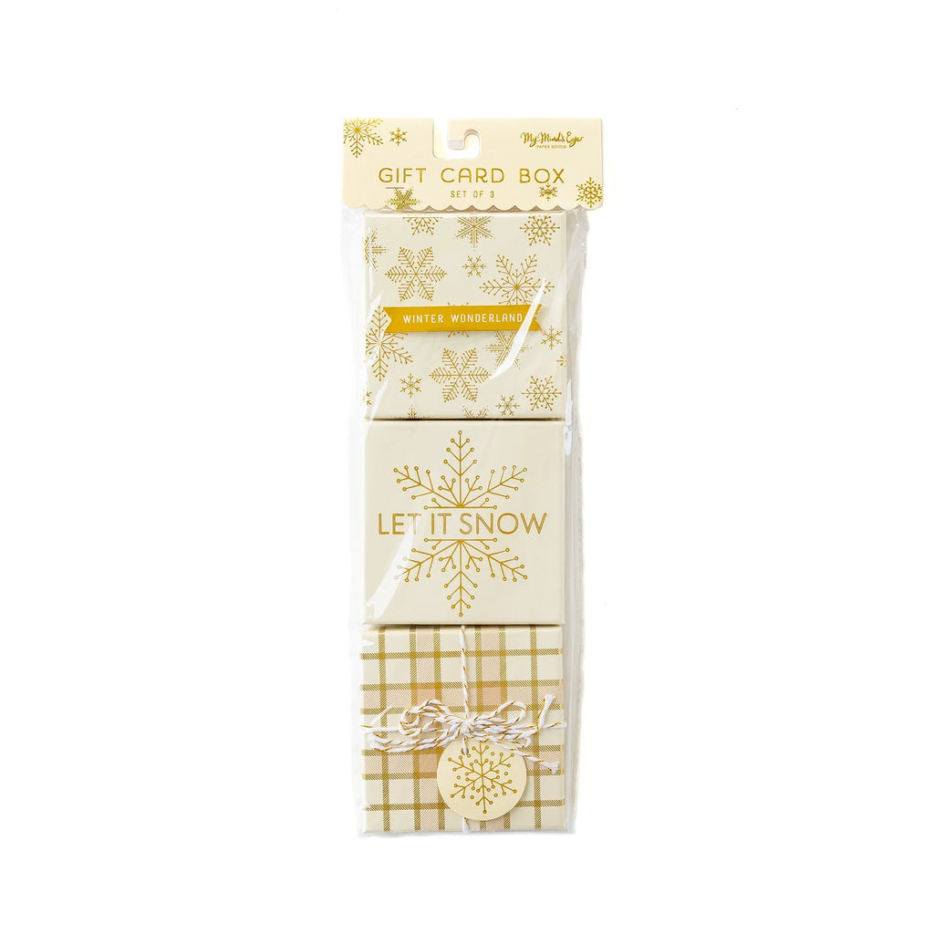GOLD BOW GIFT CARD BOXES