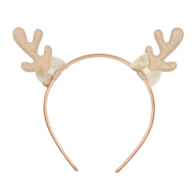 GOLDEN REINDEER HEADBAND