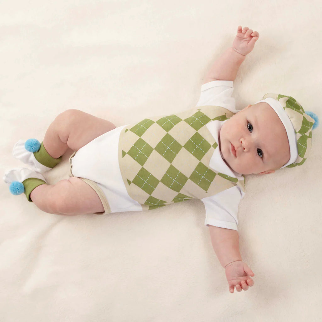 "SWEET TEE" 3-PIECE GOLF LAYETTE SET IN GOLF CART