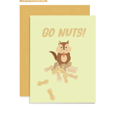 GO NUTS GREETING CARD