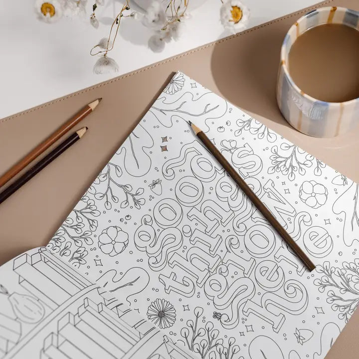 GOOD THINGS GROW HERE (FLORAL COLORING BOOK)