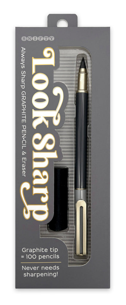 LOOK SHARP PENCIL & ERASER SET