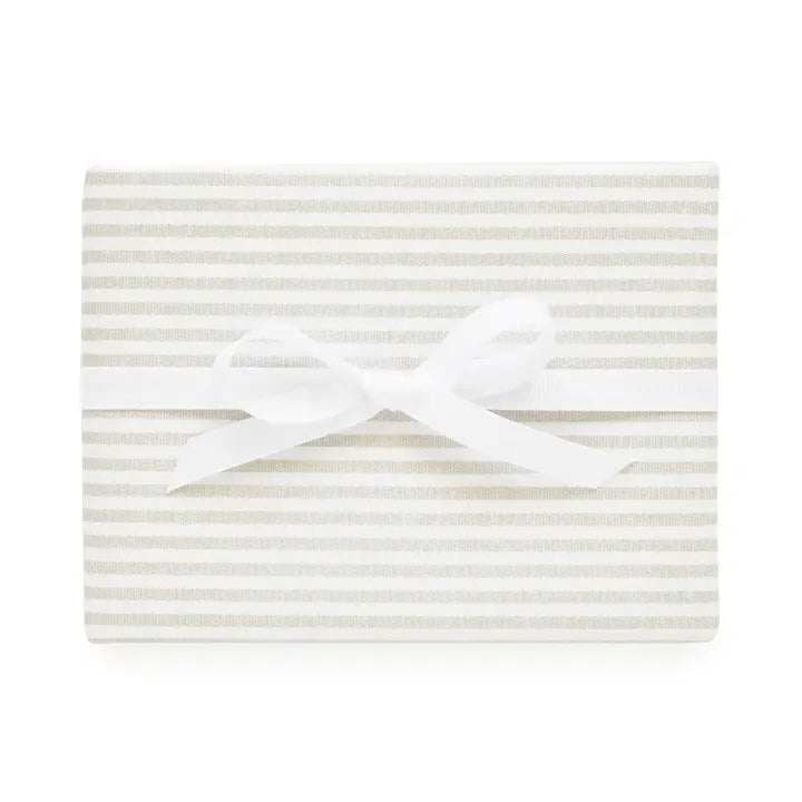 GIFT WRAP SINGLE SHEETS, GREY TICKING STRIPE