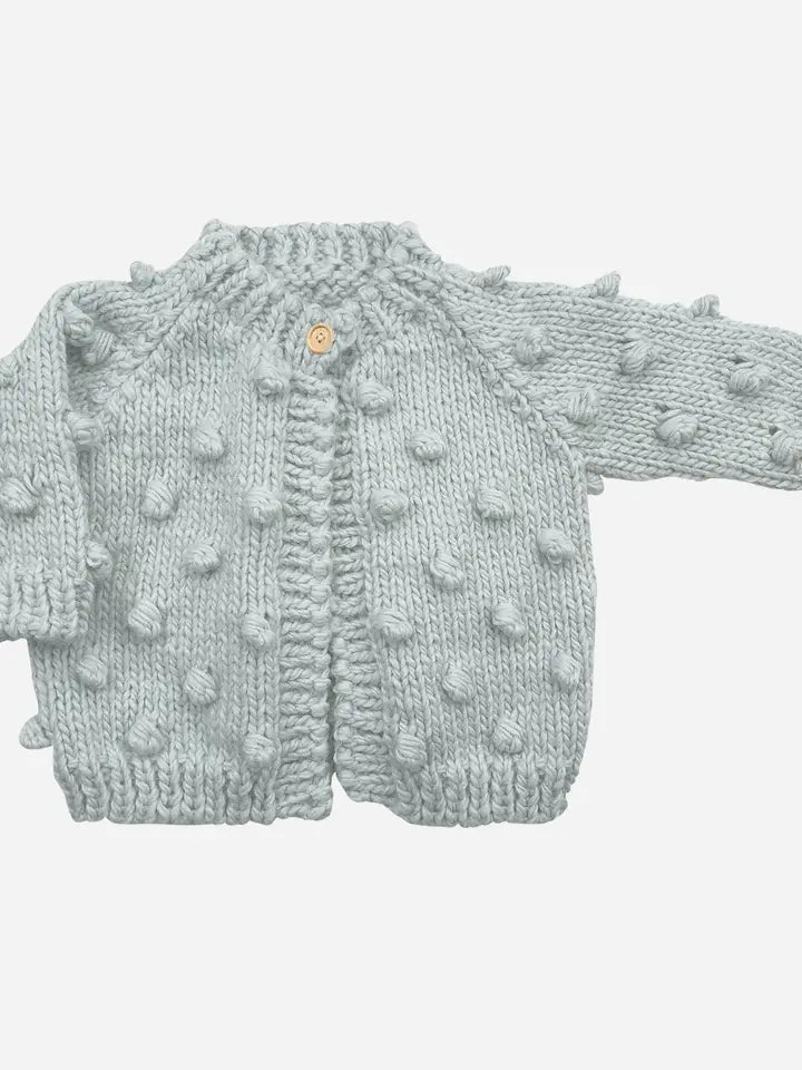 POPCORN CARDIGAN, BOWIE GREY