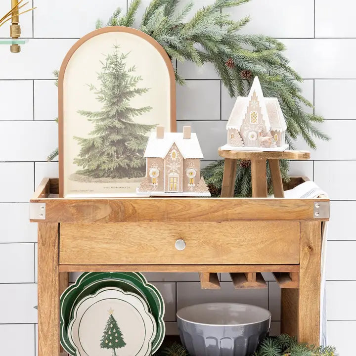 Gingerbread Chalet Paper Village