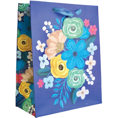 Gypsy Floral Blue Tote - Medium