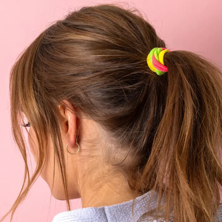 MIX & MATCH COLORFUL HAIR TIE ASSORTMENT - SET OF 20