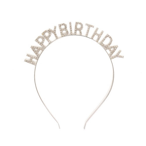 HAPPY BIRTHDAY RHINESTONE HEADBAND