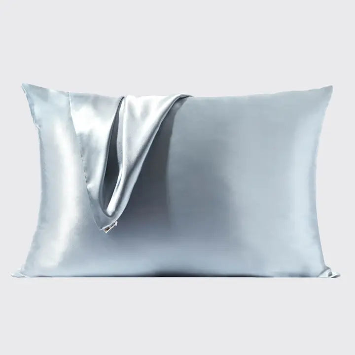 STANDARD SATIN PILLOWCASE - HAZE BLUE