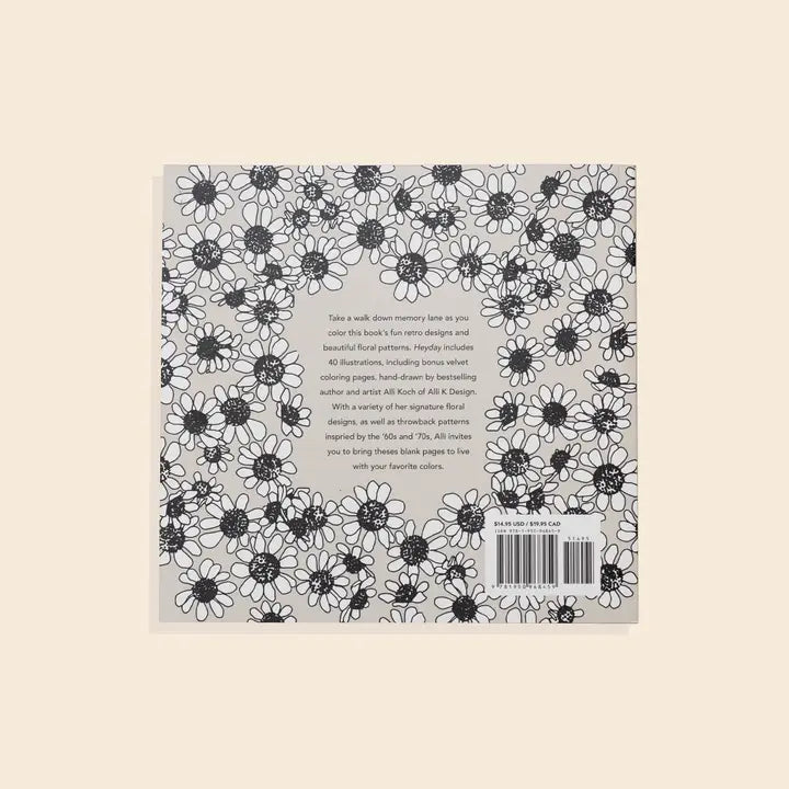 HEYDAY: A RETRO FLOWER DESIGN COLORING BOOK