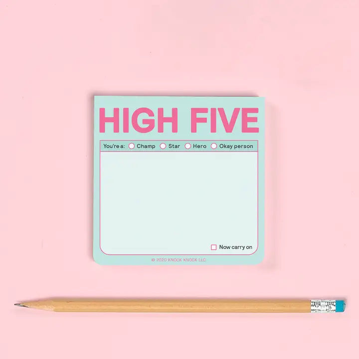 HIGH FIVE STICKY NOTES (PASTEL VERSION)