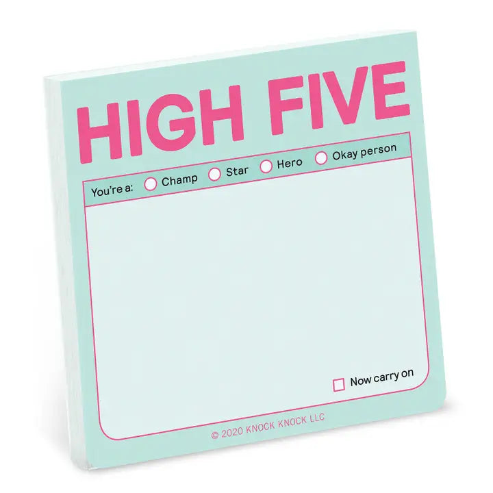 HIGH FIVE STICKY NOTES (PASTEL VERSION)