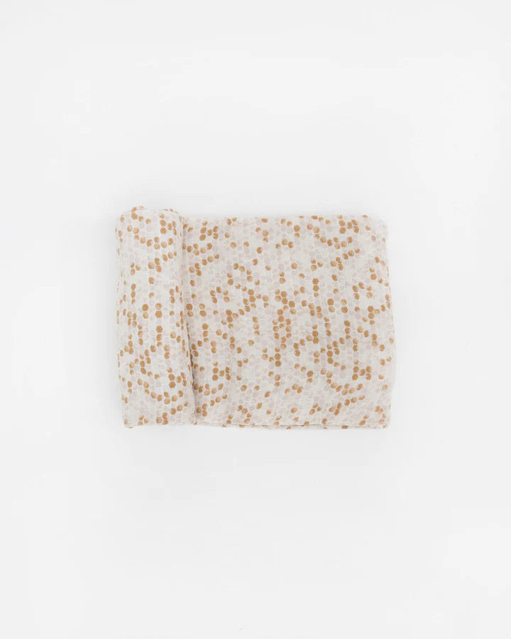 COTTON MUSLIN SWADDLE BLANKET - HONEYCOMB