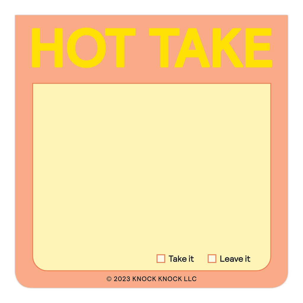 HOT TAKE STICKY NOTE