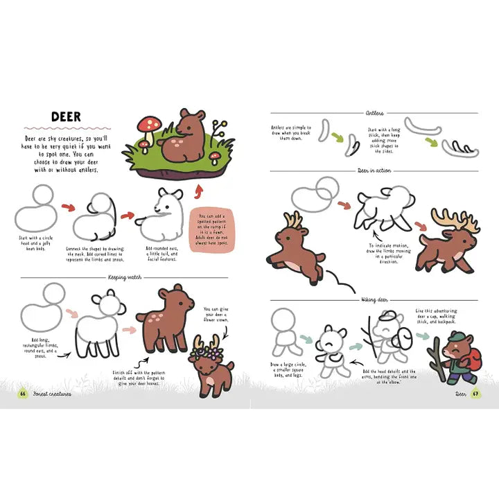 HOW TO DRAW CUTE WOODLAND FRIENDS BY ANGELA NGUYEN