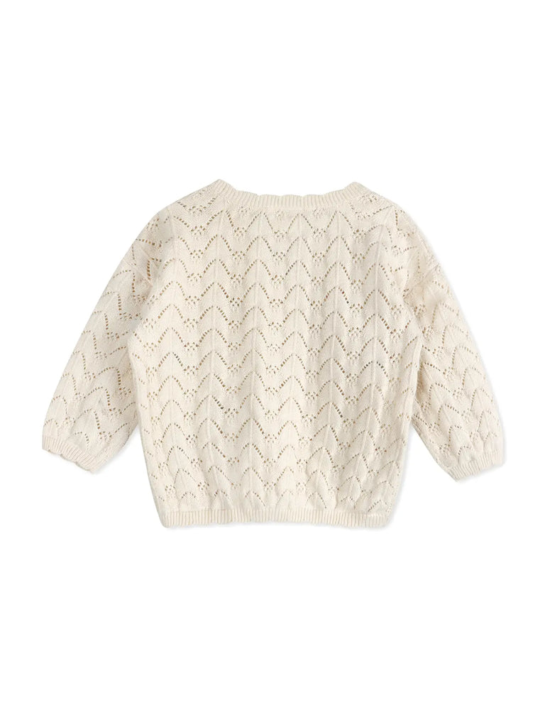Hazel Floral Textured Baby Knit Cardigan