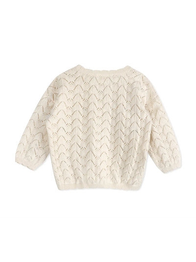 Hazel Floral Textured Baby Knit Cardigan
