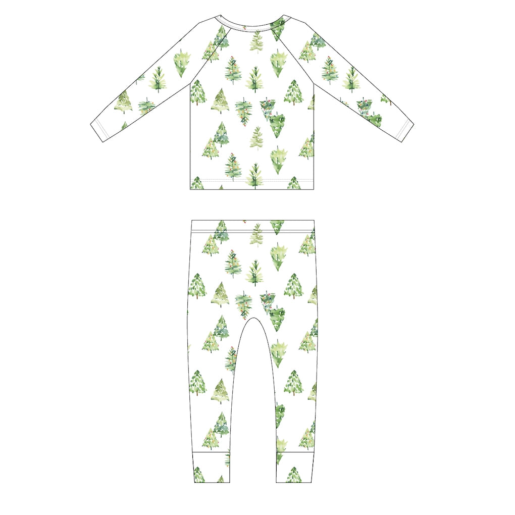IVORY CHRISTMAS TREES HOLIDAY BAMBOO LOUNGE SET