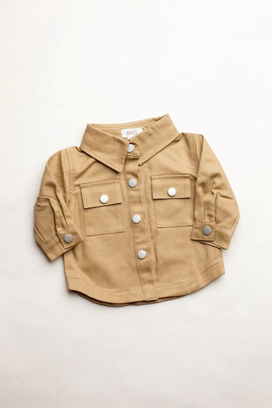 Cotton Denim Jacket in Macchiatto