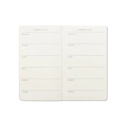SET OF 3 UNDATED PLANNERS - KITCHEN (MEAL PLANNER, MARKET LIST, RECIPE IDEAS)