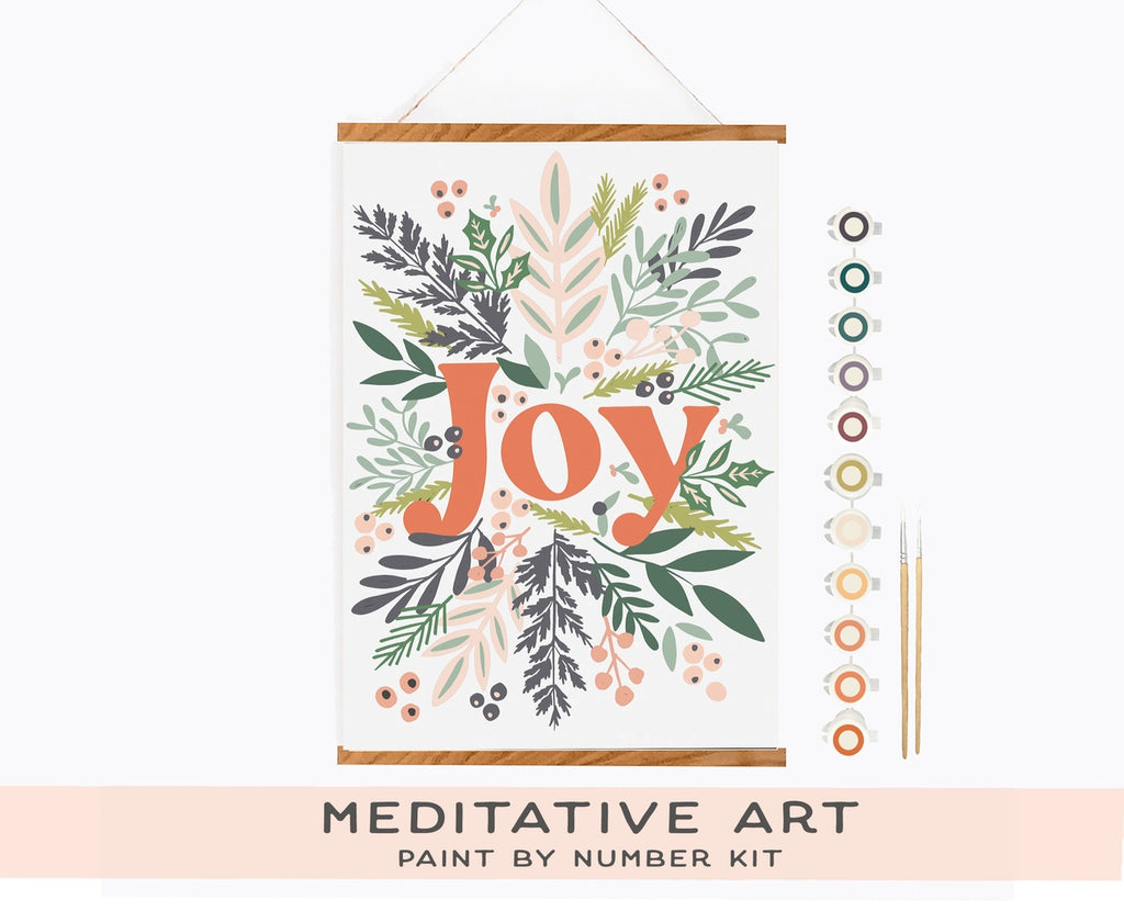 Joy 12 X 18" Paint By Number Kit Kit + Magnetic Frame