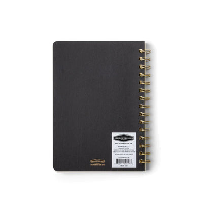 TEXTURED PAPER TWIN WIRE NOTEBOOK - MEDIUM EBONY